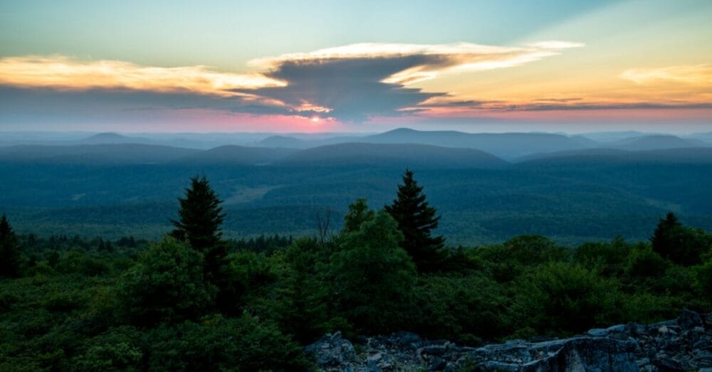 thunderstorm cloud seen from spruce knob